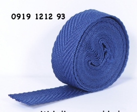 Dây dệt xương cá 25mm màu xanh.