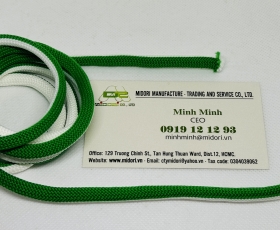 Dây dù 2 màu thẳng xuống, dây dù 2 màu xanh trắng