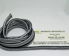 Dây dù máy lắc, dây dù dệt xoắn trắng đen