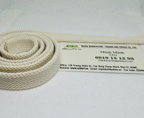 dây flat rope đan nội thất màu trắng, dây dù không lõi, dây dù trắng, dây óng trắng